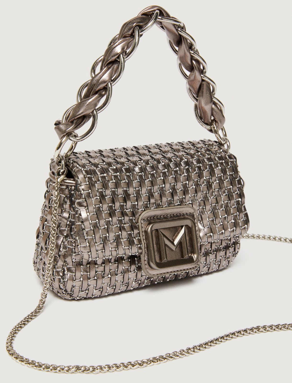 silver Le Muse small woven bag