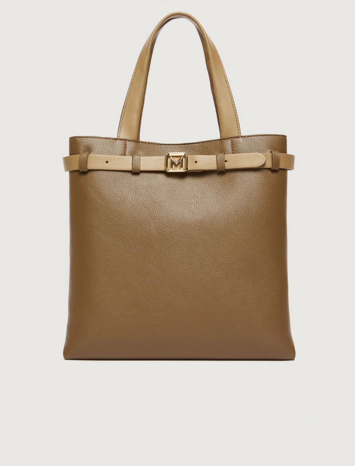 kaki vertical tote bag
