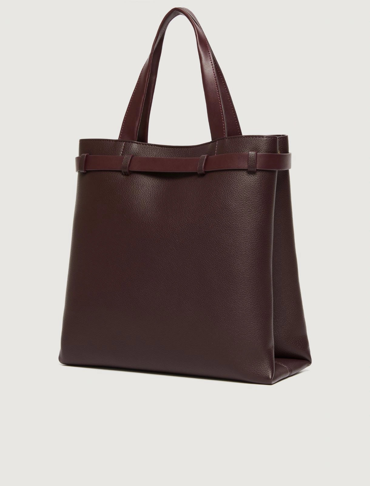 dark brown vertical tote bag