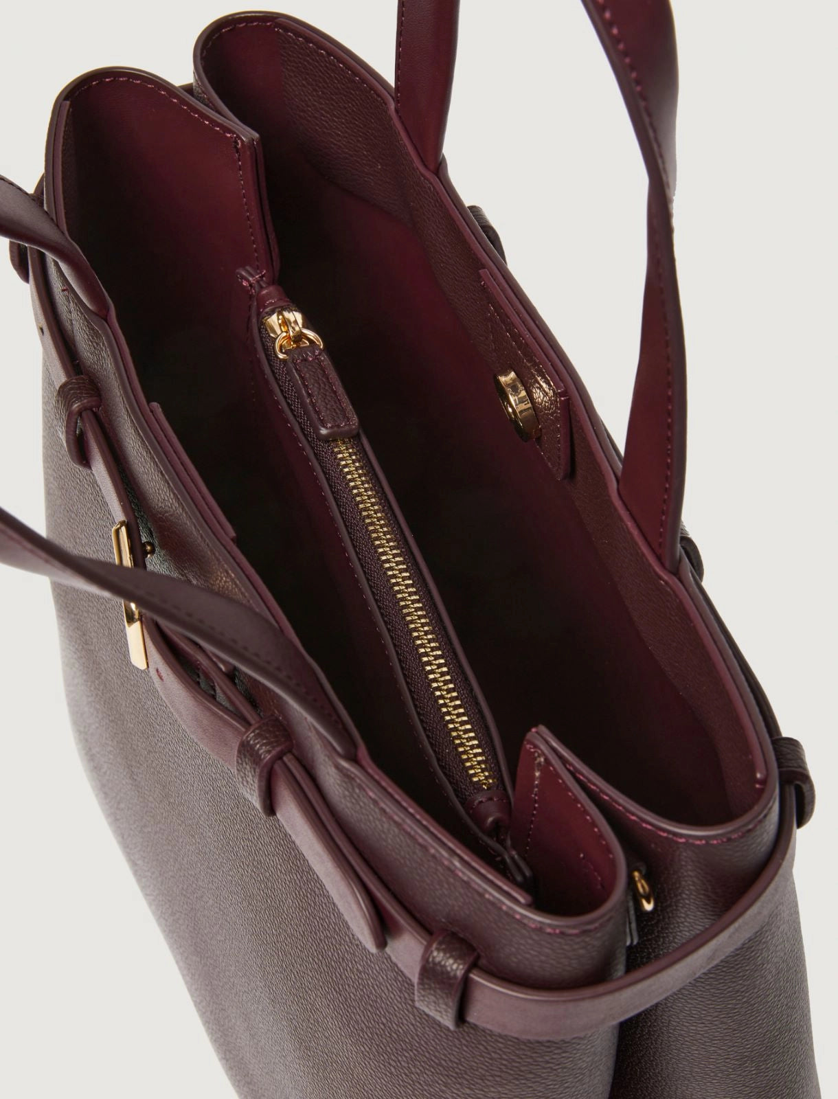 dark brown vertical tote bag