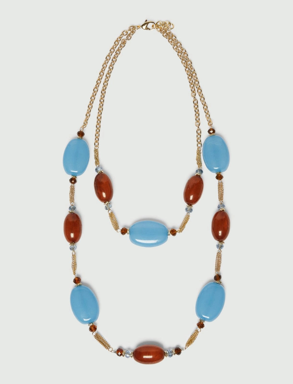 ligth blue long necklace
