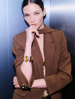 Carregar imagem no visualizador da galeria, amber eye-effect cabochon bracelet
