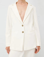 Carregar imagem no visualizador da galeria, white jersey blazer
