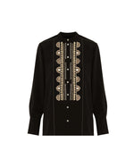 Carregar imagem no visualizador da galeria, black silk blend shirt
