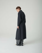 Carregar imagem no visualizador da galeria, deep grey coat with knit belt
