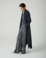 Carregar imagem no visualizador da galeria, deep grey coat with knit belt
