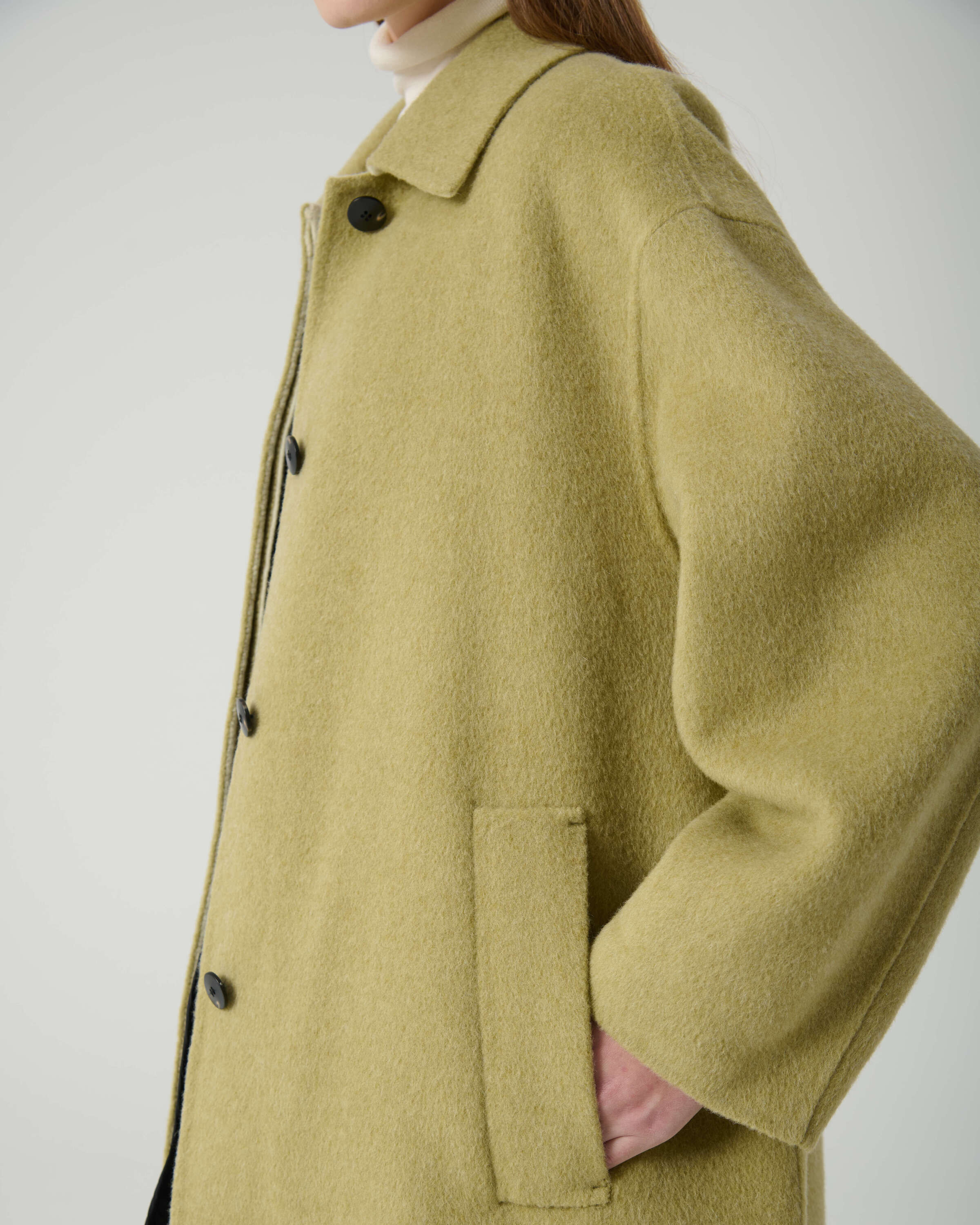 apple kiwi mackintoch double coat