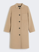 Carregar imagem no visualizador da galeria, beige single-breasted wool coat
