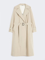 Carregar imagem no visualizador da galeria, beige water-repellent canvas trench coat
