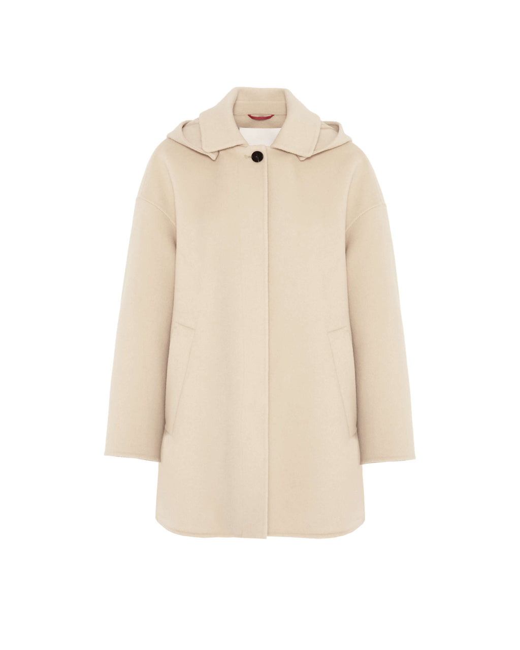 seed pearl short double coat with hood