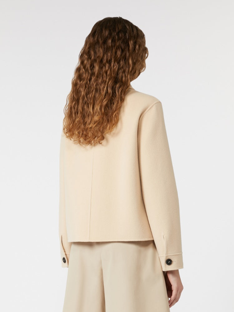 ivory wool shirt jacket