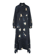 Carregar imagem no visualizador da galeria, dark sapphire printed viscose dress
