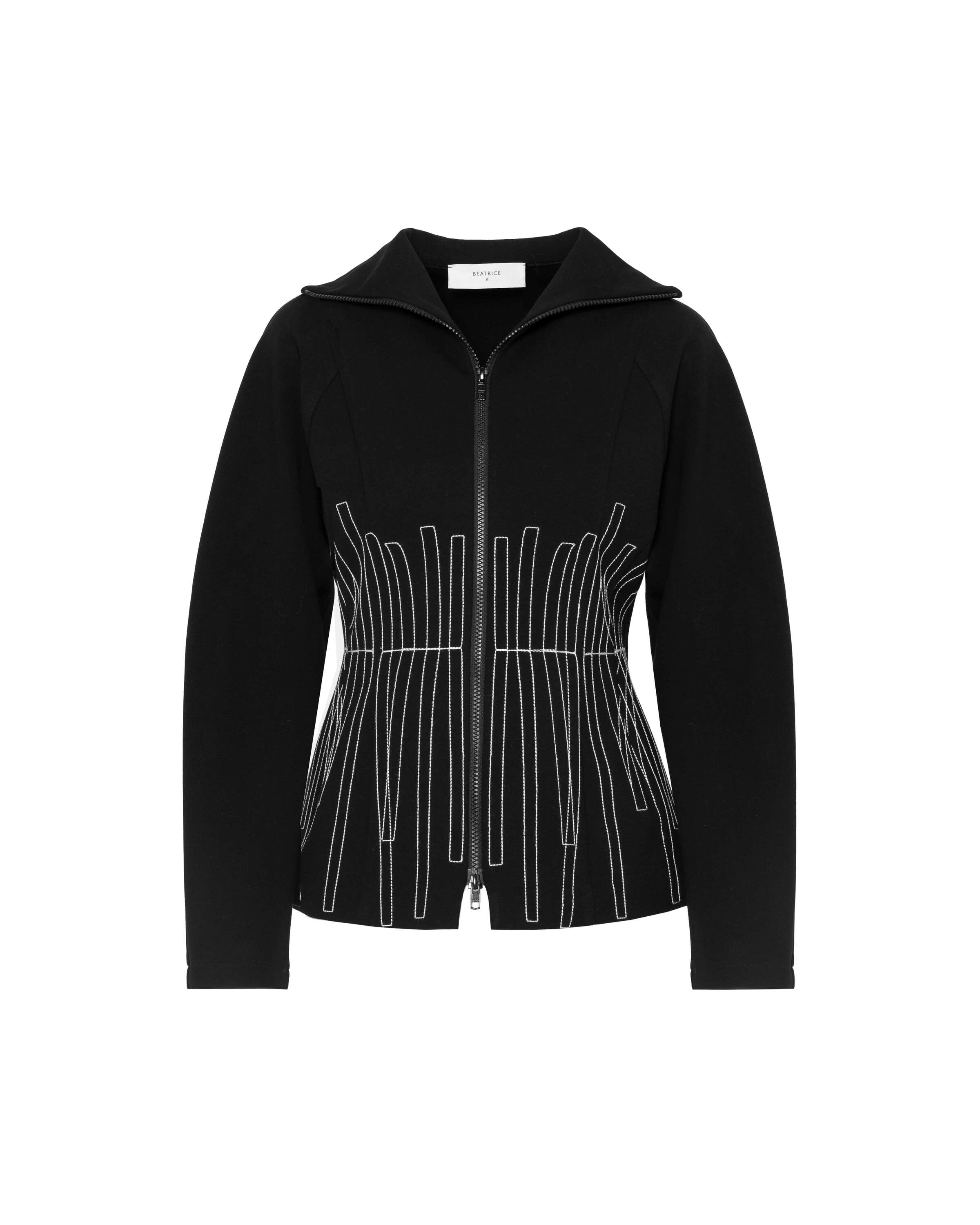 black fitted sweatshirt