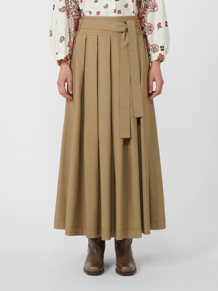 desert pleated cotton skirt