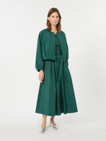 Load image into Gallery viewer, dark green taffeta skirt
