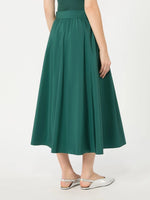 Load image into Gallery viewer, dark green taffeta skirt
