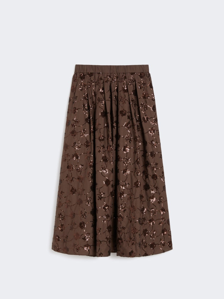 choco sequinned cotton skirt
