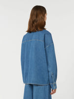 Load image into Gallery viewer, navy cotton denim shirt
