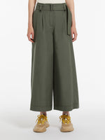 Load image into Gallery viewer, kaki cotton canvas trousers
