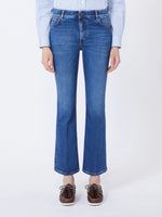 Load image into Gallery viewer, navy Super stretch denim skinny jeans
