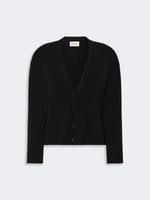 Carregar imagem no visualizador da galeria, black V-neck cardigan
