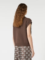 Carregar imagem no visualizador da galeria, brown inlaid cotton-blend gilet
