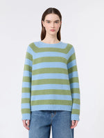 Load image into Gallery viewer, light blue alpaca and cotton sweater
