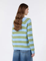 Load image into Gallery viewer, light blue alpaca and cotton sweater
