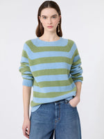 Load image into Gallery viewer, light blue alpaca and cotton sweater
