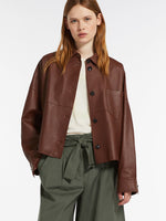 Load image into Gallery viewer, rust leather jacket
