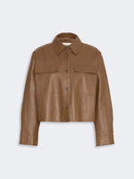 Load image into Gallery viewer, brown nappa leather jacket
