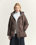 Load image into Gallery viewer, brown nylon down jacket
