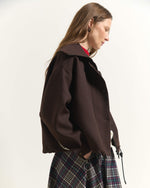 Carregar imagem no visualizador da galeria, brown short bomber jacket
