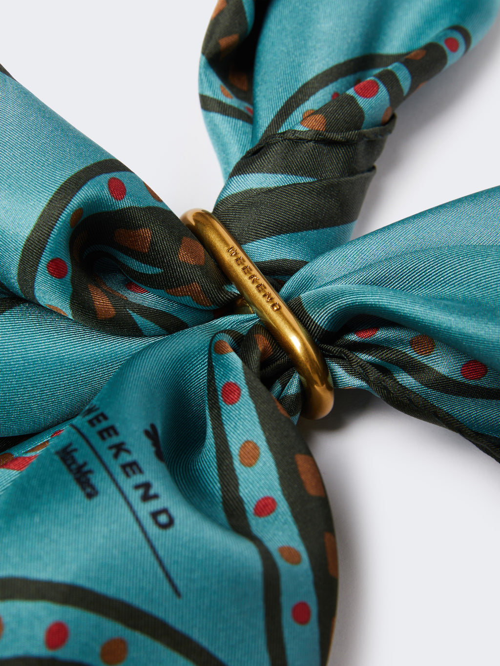 light blue printed twill pocket square