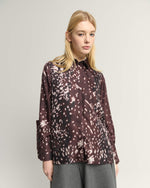 Carregar imagem no visualizador da galeria, burnt umber printed silk shirt
