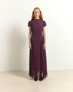 Load image into Gallery viewer, burt umber crêpe dress
