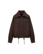 Carregar imagem no visualizador da galeria, brown short bomber jacket

