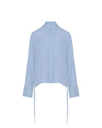 Load image into Gallery viewer, sky blue cropped shirt
