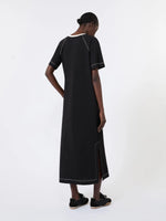 Load image into Gallery viewer, black long jersey dress
