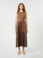 Load image into Gallery viewer, brown sleeveless jersey dress

