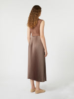 Load image into Gallery viewer, brown sleeveless jersey dress
