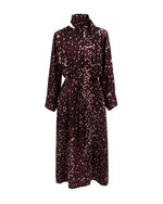 Carregar imagem no visualizador da galeria, burnt umber printed silk dress
