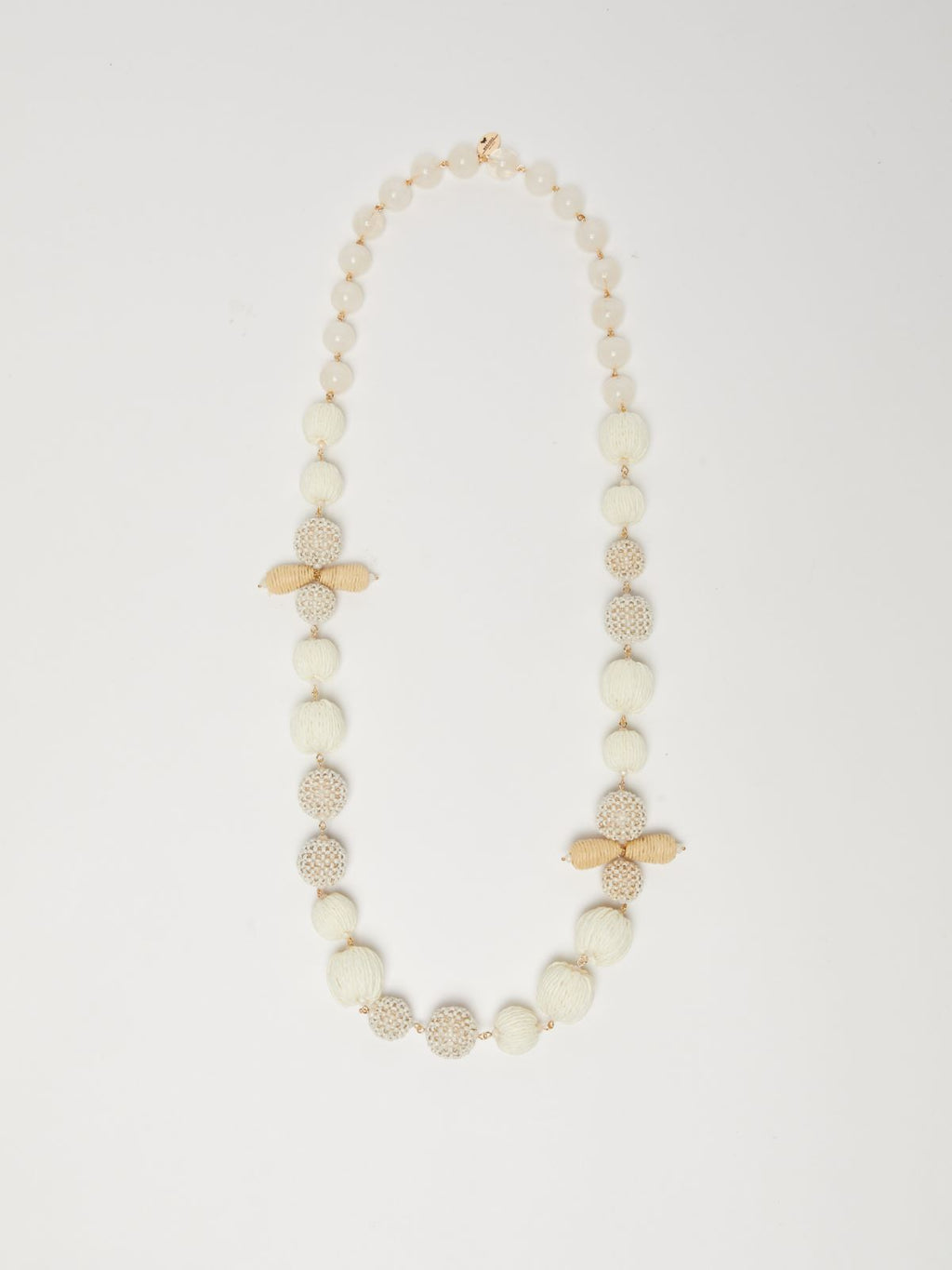 white resin and metal necklace