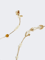 Carregar imagem no visualizador da galeria, gold metal lariat necklace
