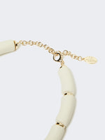 Load image into Gallery viewer, ivory leather choker necklace

