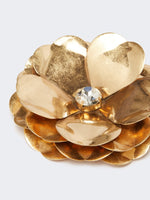 Carregar imagem no visualizador da galeria, bronze metal flower brooch
