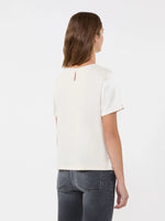 Load image into Gallery viewer, ecru Satin and jersey T-shirt
