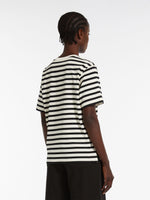 Load image into Gallery viewer, black &amp; white striped T-shirt
