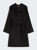 Carregar imagem no visualizador da galeria, black hooded wool coat
