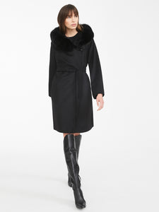 black wool coat